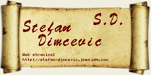 Stefan Dimčević vizit kartica